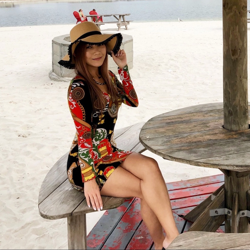 Gorgeous Scarf Print Bodycon dress S